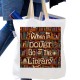 کیسه خرید طرح کتابخانه هاگوارتز کد cfp1850