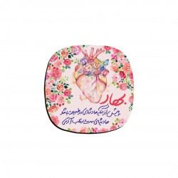 زیر لیوانی طرح بهار قلب