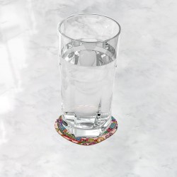 زیر لیوانی طرح شهر رنگارنگ