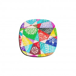 زیر لیوانی طرح رنگارنگ هندسی