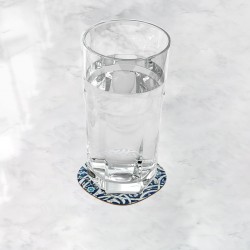 زیر لیوانی طرح کاشی رنگ خدا