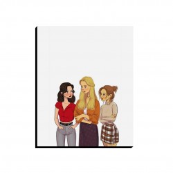 تابلو شاسی طرح دختران فرندز کد cfp1873