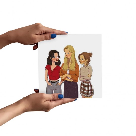 تابلو شاسی طرح دختران فرندز کد cfp1873