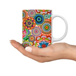 ماگ طرح گل های رنگارنگ