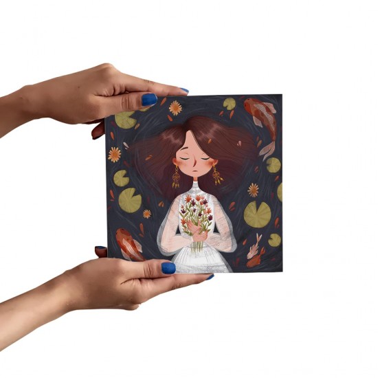 تابلو شاسی طرح دختر و مرداب کدcfp1400