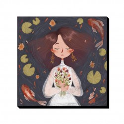 تابلو شاسی طرح دختر و مرداب کدcfp1400