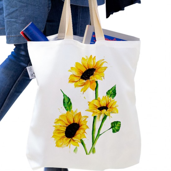 کیسه خرید طرح گل آفتاب گردان کد nri017