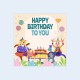 کارت پستال طرح تولدت مبارک کد cpl006