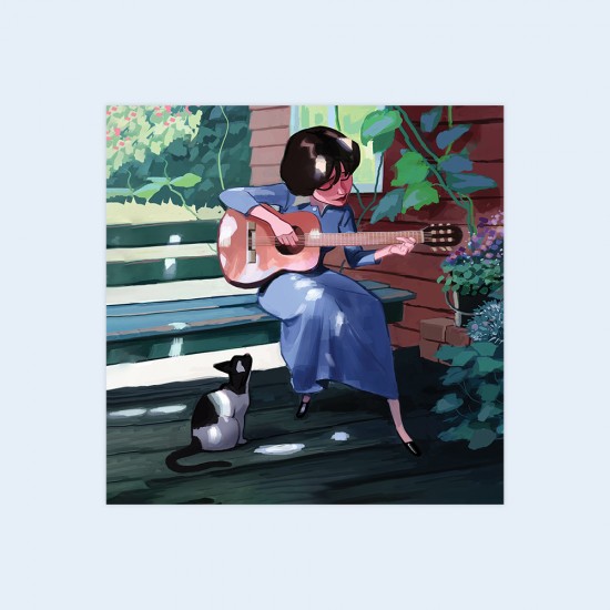 کارت پستال طرح نوازنده گیتار کدrai011
