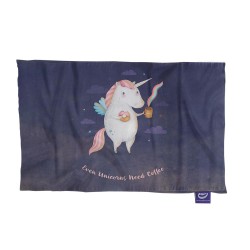 کادو پیچ پارچه‌ ای طرح تک شاخ قهوه نوش