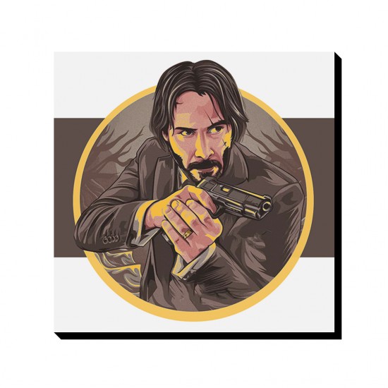 تابلو شاسی طرح جان ویک و اسلحه خشم کد cfp1919