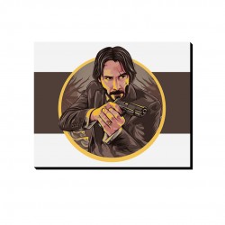 تابلو شاسی طرح جان ویک و اسلحه خشم کد cfp1919