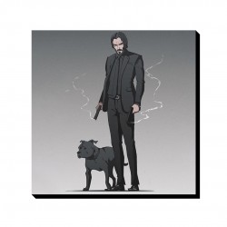 تابلو شاسی طرح جان ویک و سگ نگهبان کد cfp1924