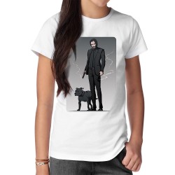 تیشرت طرح جان ویک و سگ نگهبان کد cfp1924