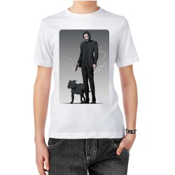 تیشرت طرح جان ویک و سگ نگهبان کد cfp1924