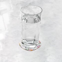 زیر لیوانی طرح تک شاخ گل گلی