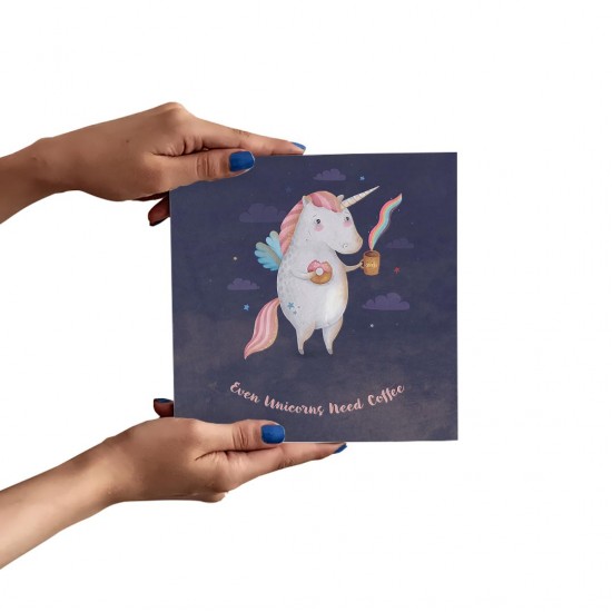 تابلو شاسی طرح تک شاخ قهوه نوش کد cfp1443