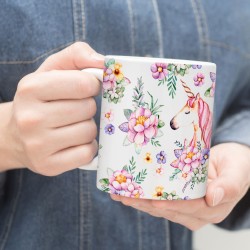 ماگ طرح تک شاخ گل گلی