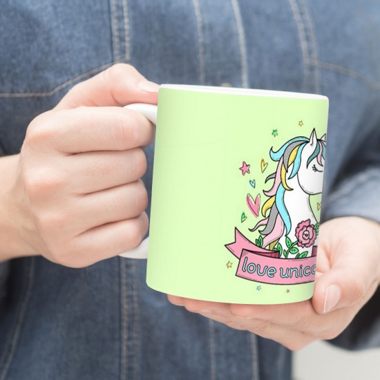 ماگ طرح تک شاخ دوست داشتنی