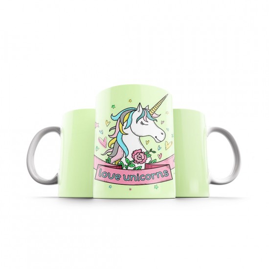 ماگ طرح تک شاخ دوست داشتنی