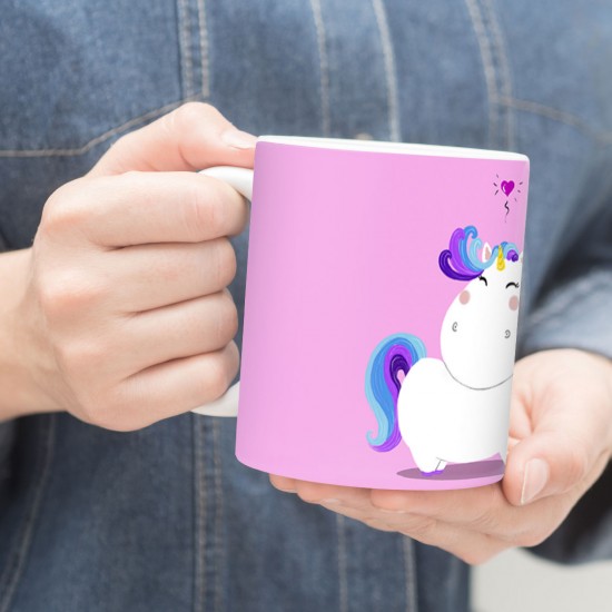 ماگ طرح تک شاخ تپل