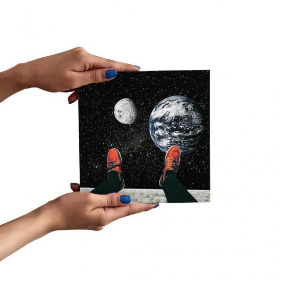 تابلو شاسی طرح قدم بر فضا کد cfp1466