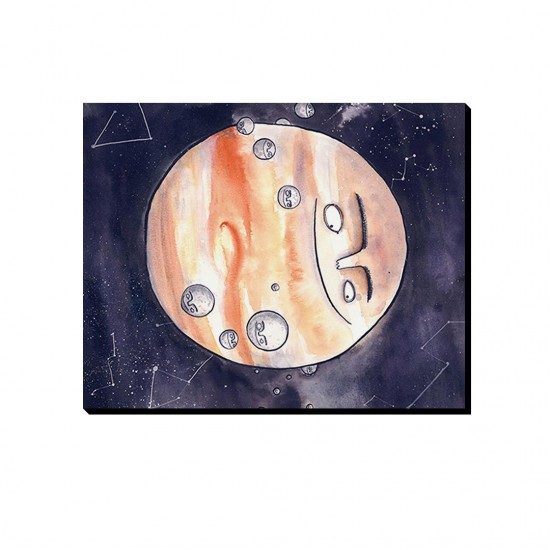 تابلو شاسی طرح ماه خندان کد cfp1465