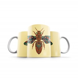 ماگ طرح زنبور رنگارنگ