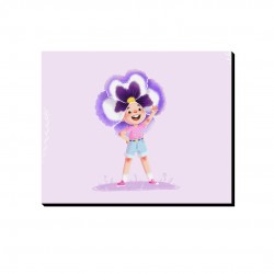 تابلو شاسی طرح دختر بنفشه کد cfp1589