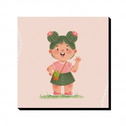 تابلو شاسی طرح دختر کاکتوس کد cfp1588