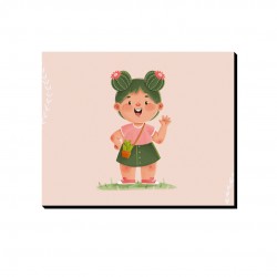 تابلو شاسی طرح دختر کاکتوس کد cfp1588