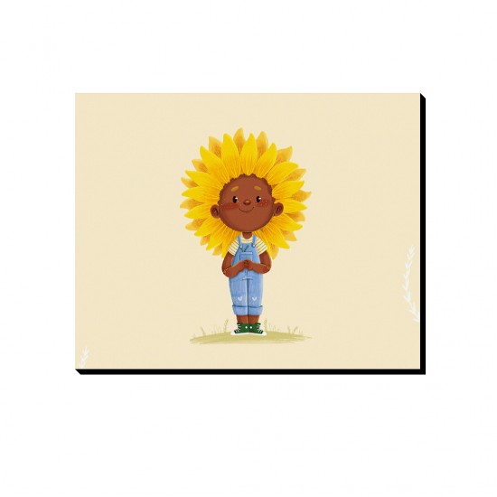 تابلو شاسی طرح دختر آفتابگردان کد cfp1586