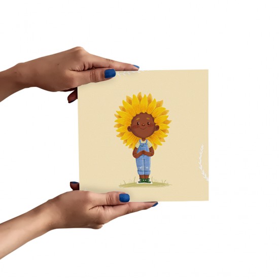 تابلو شاسی طرح دختر آفتابگردان کد cfp1586