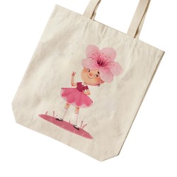 تت بگ متقال طرح دختر گل صورتی