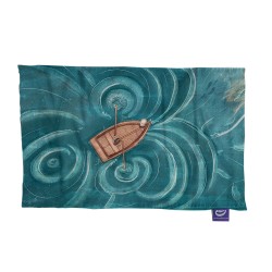 کادو پیچ پارچه‌ ای طرح قایق چوبی