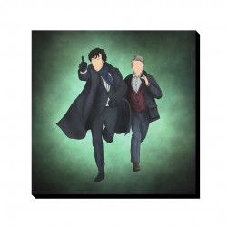 تابلو شاسی طرح شرلوک هولمز و دکتر واتسون کد cfp1592