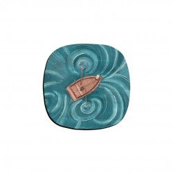 زیر لیوانی طرح قایق چوبی