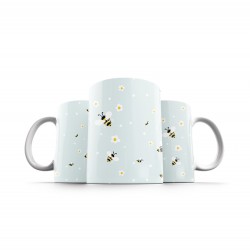 ماگ طرح زنبورک و گل بابونه