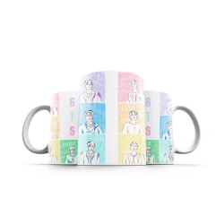 ماگ طرح مینیمال رنگین کمان گروه bts