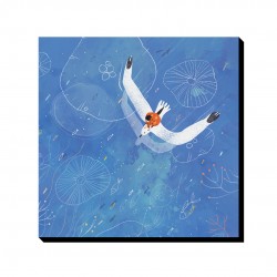 تابلو شاسی طرح اقیانوس و مرغ دریایی کد cfp1615