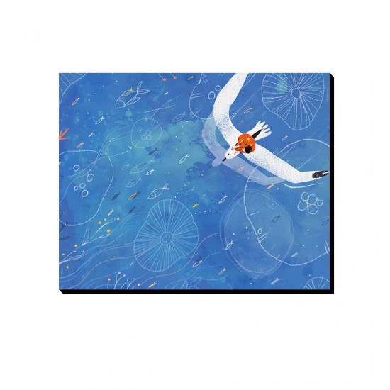 تابلو شاسی طرح اقیانوس و مرغ دریایی کد cfp1615