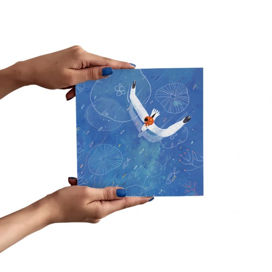 تابلو شاسی طرح اقیانوس و مرغ دریایی کد cfp1615