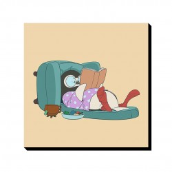 تابلو شاسی طرح پنگوئن کتابخوان کد cfp1703