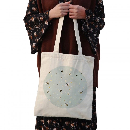 تت بگ متقال طرح زنبورک و گل بابونه