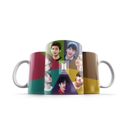 ماگ طرح دایره رنگین کمان گروه bts