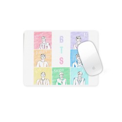 موس پد طرح مینیمال رنگین کمان گروه bts