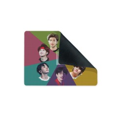 موس پد طرح دایره رنگین کمان گروه bts