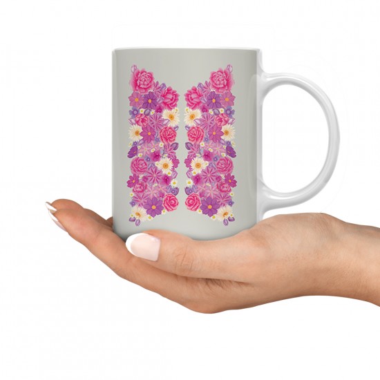 ماگ طرح flower bts
