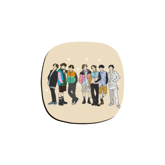 زیر لیوانی طرح bts kpop