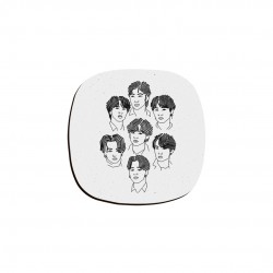 زیر لیوانی طرح minimal bts